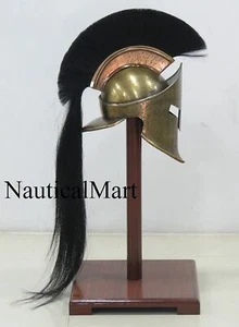 Casco espartano de la película Rey Leónidas 300 medieval con pluma larga casco espartano - Imagen 1 de 4