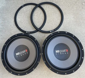 Pair (2) MB Quart DISCUS 12” DWI 304 Sub Speakers 300w 4 Ohms Dual Coil - Picture 1 of 12