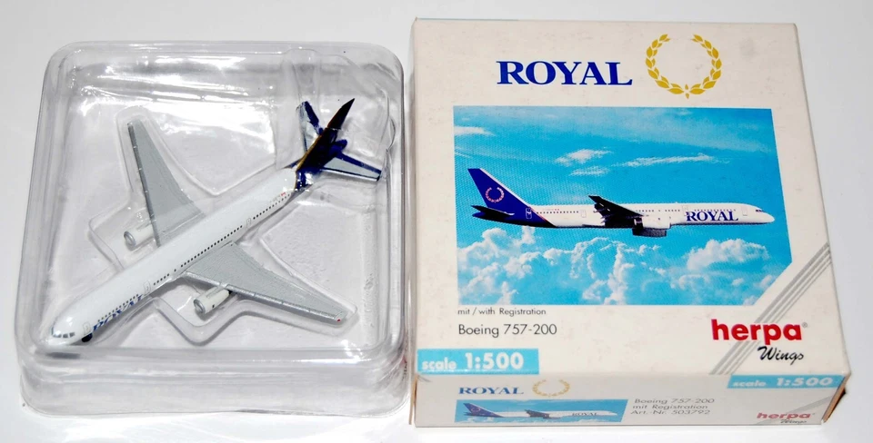 HERPA WINGS 503792- 1/500 - BOEING 757-200 - ROYAL - Immagine 1 di 1