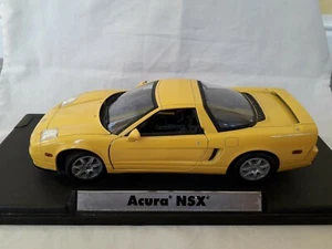 2002 ACURA NSX YELLOW 1:18 Rare Diecast Model - Picture 1 of 5