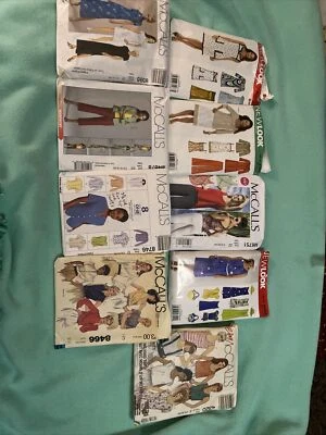 Mixed Lot of 9 Mccalls And New look Patterns , Dresses, Tops , Blazers , Easy - Image 1 of 4