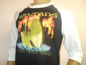 New Men's Wu-Tang Clan Black Hip Hop Rap Music New York City 1993 Raglan Shirt - Picture 1 of 3