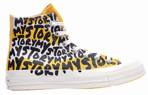 NEW BALANCE NUOVE CONVERSE scarpe sneakers alte casual donna bianco giallo nero taglia 9