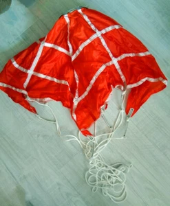 Chinese Military Retired Orange-red Guiding Chute Parachute Chute Parachute - Picture 1 of 8