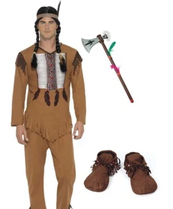 Herren Indianer Krieger Prinz rot Indianer Kostüm Western Cowboy - Bild 1 von 4