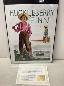 1931 HUCKLEBERRY FINN Movie Ad w/ COA 10-3/4”X14” - Picture 1 of 10