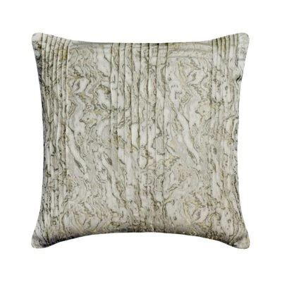 Decorative Throw Pillow Cover Ivory 16"x16", Home Decor Silk - Celestia - Image 1 of 3