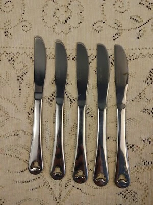 Disney MICKEY MOUSE Brillante 18/8 Acero Inoxidable Perforado - 5 Cuchillos de Cena Foto 1 de 4