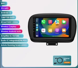 RADIO 2 DIN 9" PARA FIAT 500X 2014/2021 ANDROID GPS BLUETOOTH USB 2/64 CARPLAY - Imagen 1 de 5