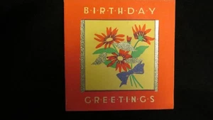 Vintage Art Deco Floral Birthday Card 1930S By WW - Picture 1 of 5