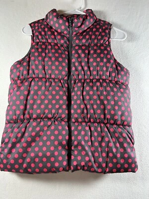 CHALECO ACOLCHADO ANTIGUO AZUL MARINO NIÑAS SIN ESCARCHA GRIS ROSA LUNARES TALLA XL/14 Foto 1 de 4