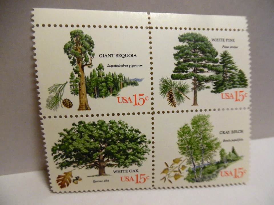 SCOTT STAMP # 1764-1767 TREES 15 CENT BLOCK OF FOUR - MNH - Image 1 of 1