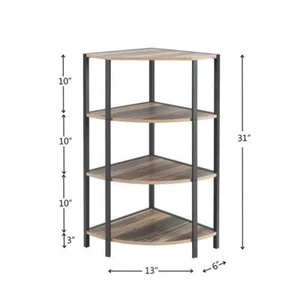 Tileon Pantry Organizer 31" H X 13" W, 4-Tier Corner Open Shelf for Living Room - Picture 1 of 6