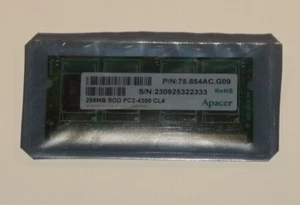 ※ New ※ Apacer (Elpida) 256MB Memory PC2-4300 CL4 75.854AC.G09 B62SRCA E186014 - Picture 1 of 1
