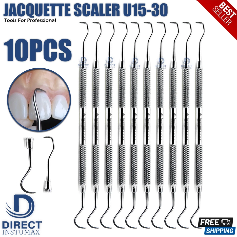 JACQUETTE SCALER U15-30 DENTAL HAND PRO INSTRUMENTS DENTIST PICK TOOLS - Image 1 of 1