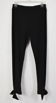 Pantalones Legging JOSEPH RIBKOFF Negro Sólido Mate Jersey Dobladillo Ajustado Pull-On 6 Foto 1 de 4
