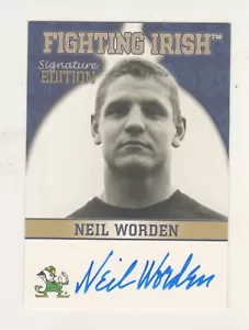 2004 TK Legacy NOTRE DAME AUTOGRAPH #FI7 NEIL WORDEN ON CARD AUTO Fighting Irish - Picture 1 of 2
