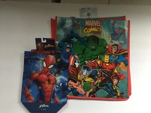 New Marvel Avengers & Spider-Man 13'' x 12'' x 6'' Reusable Tote Bag & 2 Small - Picture 1 of 8