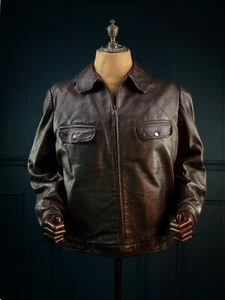 Vintage 40s WW2 Czecho-Slovakian Airforce Flight Bomber Leather Jacket "XL" - Bild 1 von 19