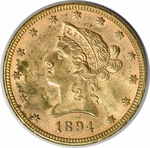 1894 $10 Gold Liberty Head AU Slider Uncertified #325 Cover
