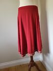 Red Midi A-line Skirt Size 12 / 14 Slasa Holiday Spain Vintage 