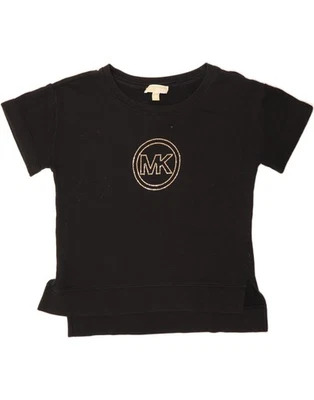 Camiseta Top MICHAEL KORS Mujer Gráfica Reino Unido 14 Mediana Negra Algodón DB50 Foto 1 de 3