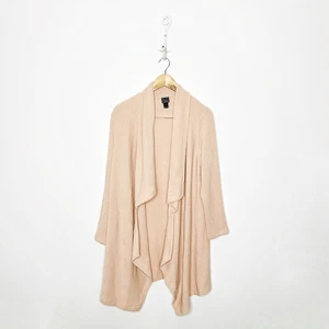 CLARA SUN WOO kuscheliger Pullover Strick drapiert Cardigan vorne offen Strick rosa Damen L - Bild 1 von 6