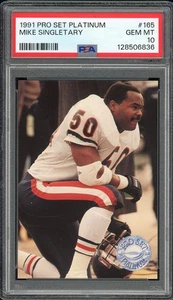 Mike Singletary 1991 Pro Set Platinum #165 Bears PSA 10 Pop. 7 - Bild 1 von 2