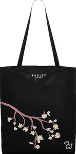 Radley London Tasche schwarz mit cremefarbenen Blumen Radley ~ in Blüte - Bild 1 von 4