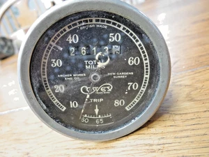 Vintage Cowey Motorcycle Speedometer & Bracket / Trip - Brough Superior etc - Picture 1 of 3