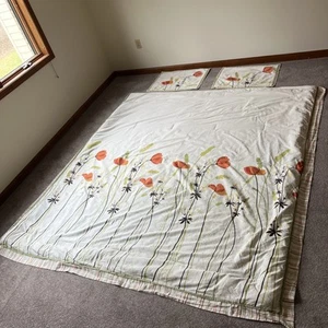Springmaid Poppy Flower Full comforter set Pre owned - Picture 1 of 13
