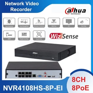 Grabadora de video de 8 canales Dahua 4K 16MP 8CH 8PoE AI NVR WizSense NVR4108HS-8P-EI - Imagen 1 de 5