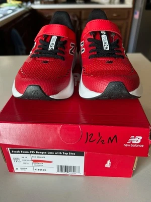 New Balance 625 Niños 12.5 M Rojo Gancho y Lazo Correr Espuma Fresca Nuevo Foto 1 de 4