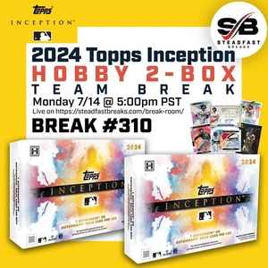 Texas Rangers 2024 Topps Inception Baseball HOBBY 2-Box Team Break #310 - Foto 1 di 1