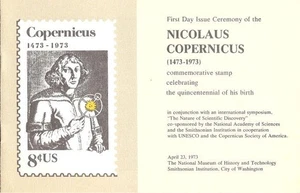 #1488 First Day Ceremony Program 8c Copernicus Stamp - Picture 1 of 2
