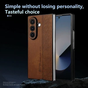 For Samsung Galaxy Z Fold7 Fold6 Fold5 Fold4 Fold3 Shockproof Leather Case Cover - Picture 1 of 15