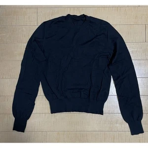 Bottega Veneta Crew Neck Knit Sweater Black Shipping from Japan - Picture 1 of 6