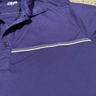 Polo de golf PING SensorCool púrpura manga corta atlético para hombre Foto 1 de 4