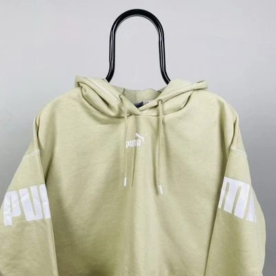 Puma Sweatshirt Womens Size M Brown Long Sleeve Cropped Activewear Top - Image 1 of 4