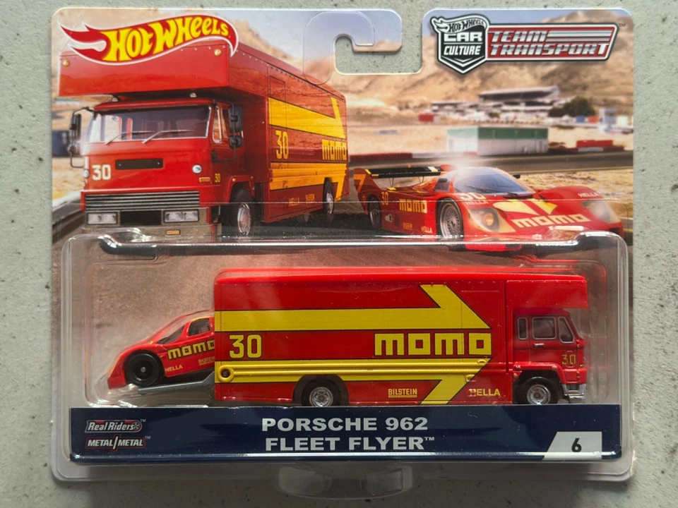 Hot Wheels 1/64 Scale Car Culture Team Porsche 962 Fleet Flyer Flf60