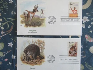 USA Two National Wild Life FDC 1987 - Bild 1 von 2