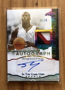Shaquille O’Neal 2024 Leaf In The Game Used Patch Autograph 23/30 Shaq Auto - Picture 1 of 2