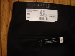 LAUREN RALPH LAUREN WOOL BLEND DRESS BLACK PANTS MEN'S 58W X 32L BNWT@$190.00 - Picture 1 of 22