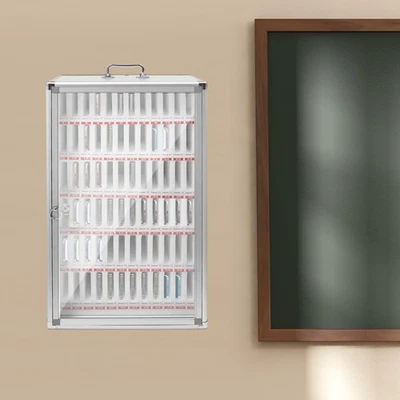 Armario de almacenamiento portátil para teléfono celular 72 ranuras con 2*llaves para escuelas Foto 1 de 4