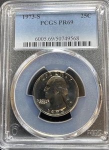 1973-S 25C Washington Quarter PCGS PR69 #50749568 - Picture 1 of 15