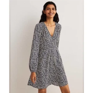 Boden Damen 12 Ditsy Blumen V-Ausschnitt Tee Kleid Frühling modern elegant - Bild 1 von 12