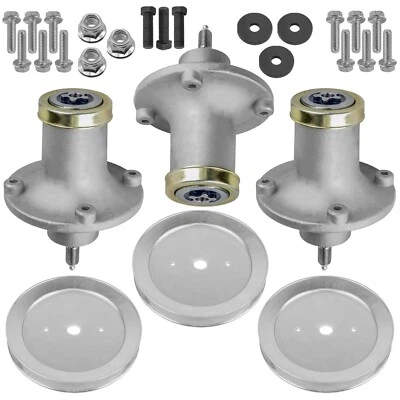 CALTRIC 3 Spindle Assembly with Pulley fits Husqvarna MZT61 MZ61 MZ6125 MZ6128