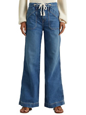 LAUREN RALPH LAUREN High-Rise Drawcord Wide-Leg Jeans, 30A 825