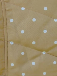 NEW Lightweight Vest Jacket Puffer Coat - POLKA DOT Medium Butterscotch White - Picture 1 of 4