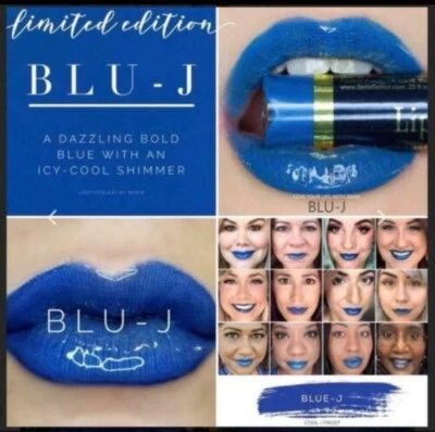 Paquete Blu-J LipSenseSeneGence azul con brillo helado y brillo de orquídea azul. Nuevo Foto 1 de 4